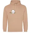 Жіноча толстовка (худі) Peach cat в кишені Пісочний фото