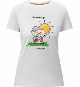 Жіноча преміум футболка Love is forever