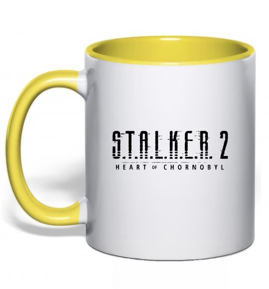 Чашка с цветной ручкой Stalker 2 Heart Of Chernobyl Logo Солнечно желтый фото