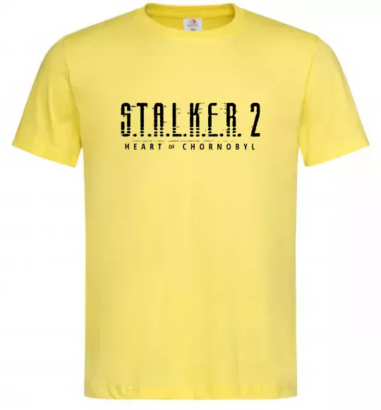 Мужская футболка Stalker 2 Heart Of Chernobyl Logo Лимонный фото