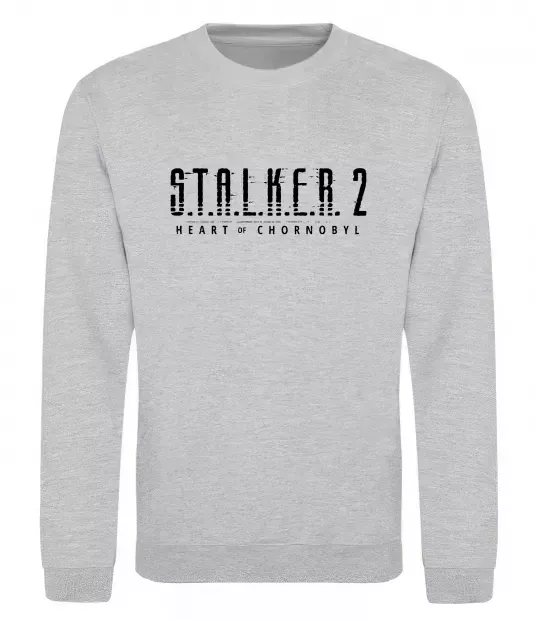 Свитшот Stalker 2 Heart Of Chernobyl Logo Серый меланж фото