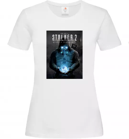 Жіноча футболка Stalker 2 Пошук артефактів Білий фото