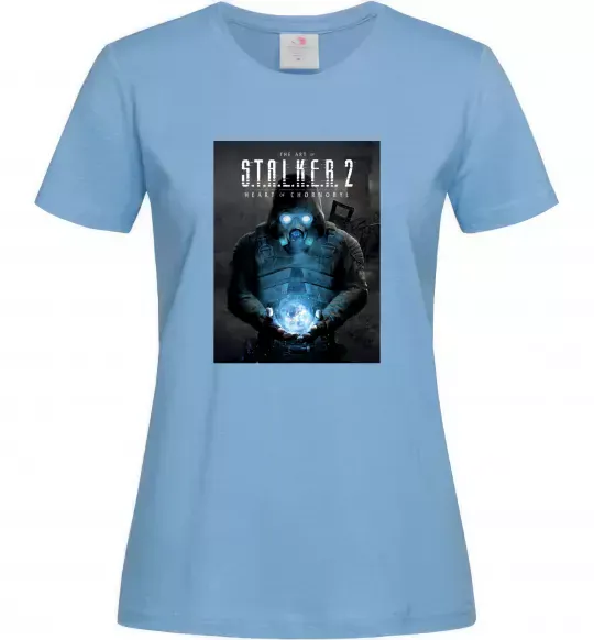 Жіноча футболка Stalker 2 Пошук артефактів Блакитний фото