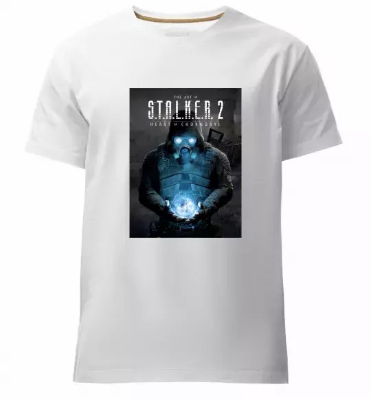 Мужская премиум футболка Stalker 2 Пошук артефактів Белый фото