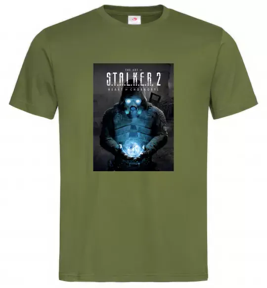 Мужская футболка Stalker 2 Пошук артефактів Оливковый фото