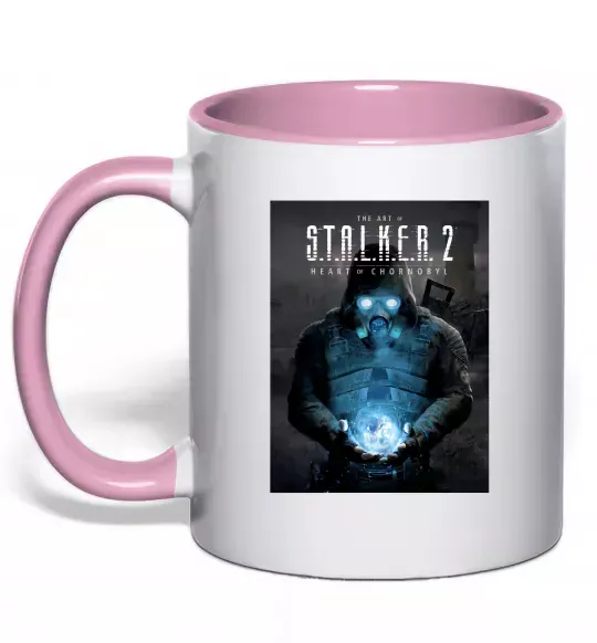 Чашка з кольоровою ручкою Stalker 2 Пошук артефактів Ніжно рожевий фото