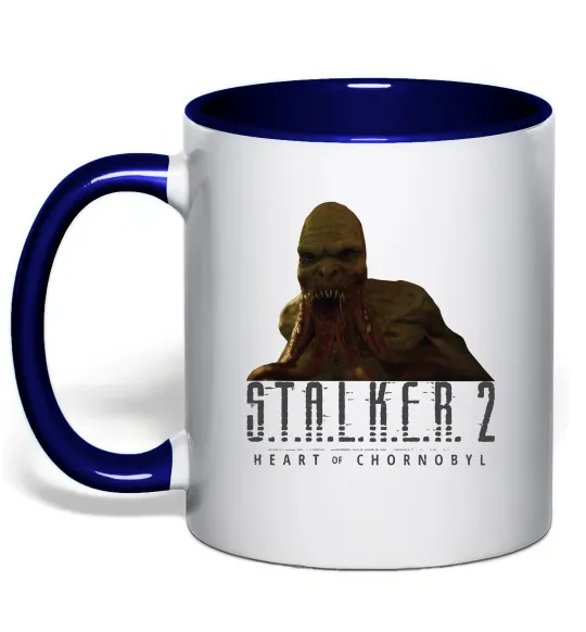 Чашка с цветной ручкой Stalker 2 Кровосос 2 Глубокий темно-синий фото