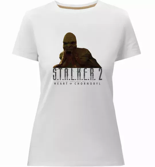 Жіноча преміум футболка Stalker 2 Кровосос 2 Білий фото