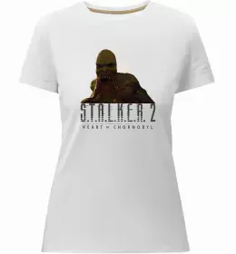 Женская премиум футболка Stalker 2 Кровосос Черный фото