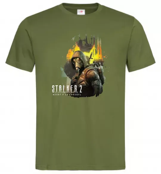 Мужская футболка Stalker 2 Зона відчуження Оливковый фото