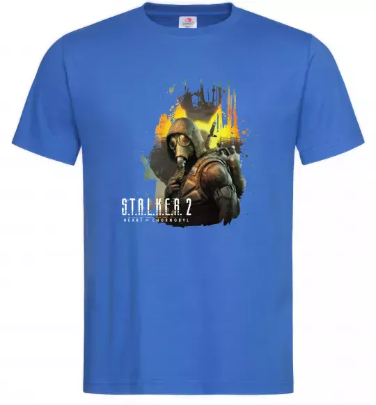Мужская футболка Stalker 2 Зона відчуження Ярко-синий фото