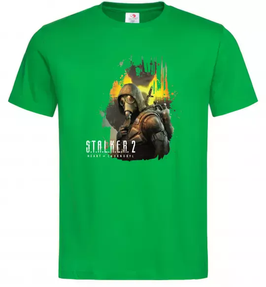Мужская футболка Stalker 2 Зона відчуження Зеленый фото