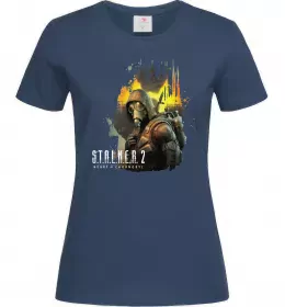 Жіноча футболка Stalker 2 Зона відчуження Темно-синій фото