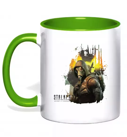 Чашка с цветной ручкой Stalker 2 Зона відчуження Зеленый фото