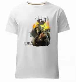 Мужская премиум футболка Stalker 2 Аномалії 2 Белый фото