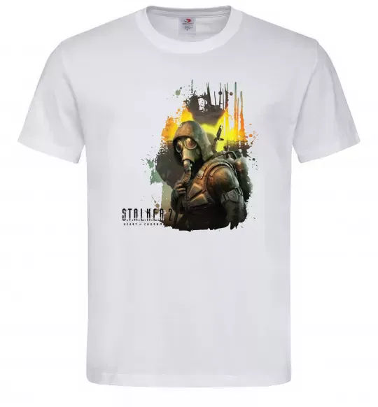 Мужская футболка Stalker 2 Зона відчуження Белый фото