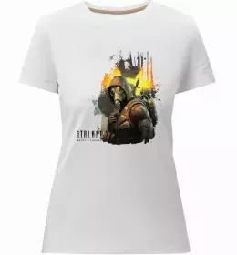 Женская премиум футболка Stalker 2 Кровосос Черный фото