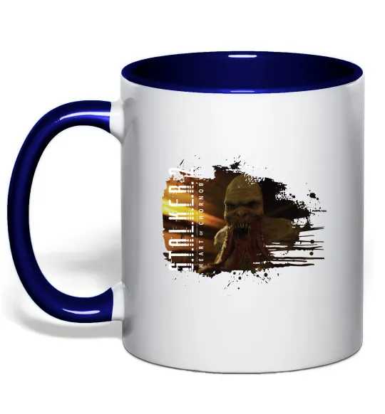 Чашка с цветной ручкой Stalker 2 Кровосос Глубокий темно-синий фото