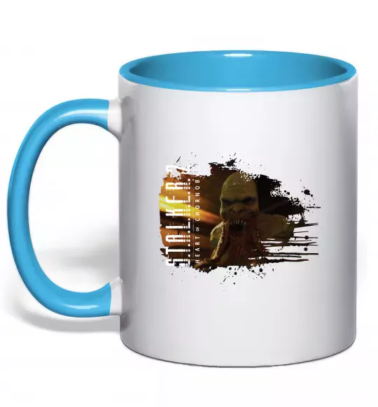 Чашка с цветной ручкой Stalker 2 Кровосос Голубой фото