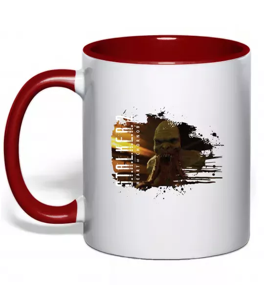 Чашка с цветной ручкой Stalker 2 Кровосос Красный фото