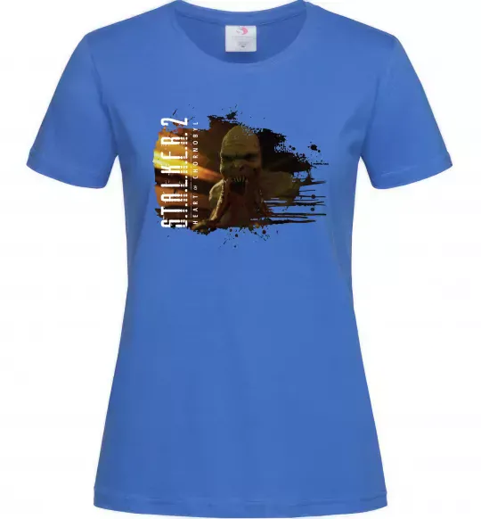 Жіноча футболка Stalker 2 Кровосос Яскраво-синій фото