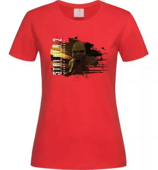 Жіноча футболка Stalker 2 Кровосос Червоний фото