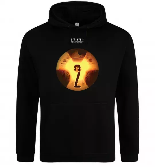 Чоловіча толстовка (худі) Stalker 2 Аномалії Чорний фото