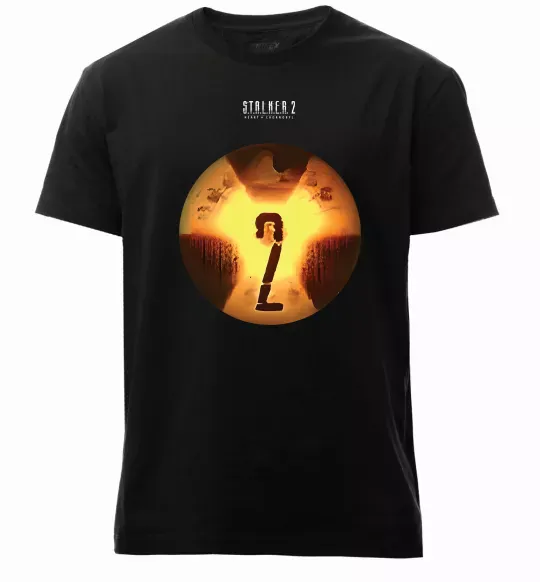 Мужская премиум футболка Stalker 2 Аномалії Черный фото