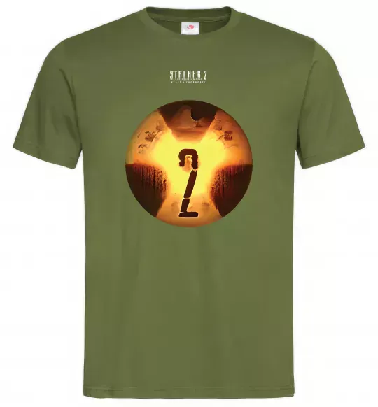 Мужская футболка Stalker 2 Аномалії Оливковый фото