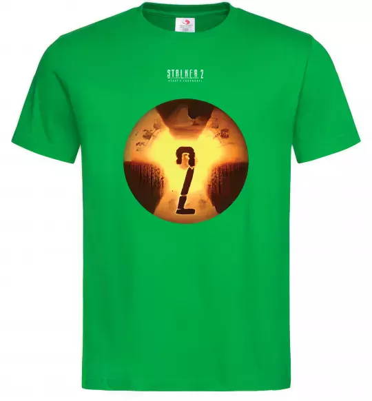 Мужская футболка Stalker 2 Аномалії Зеленый фото
