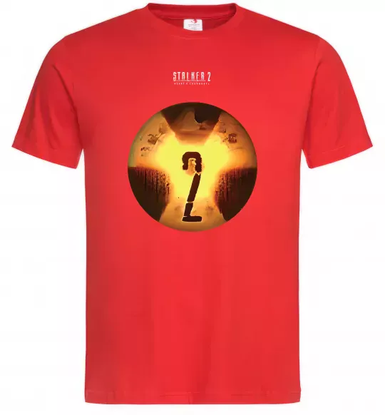Мужская футболка Stalker 2 Аномалії Красный фото