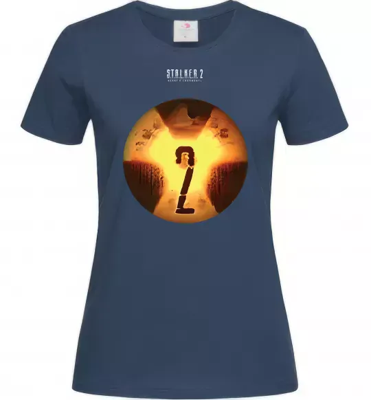 Женская футболка Stalker 2 Аномалії Темно-синий фото