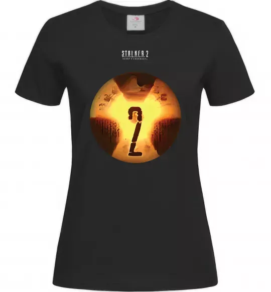 Женская футболка Stalker 2 Аномалії Черный фото