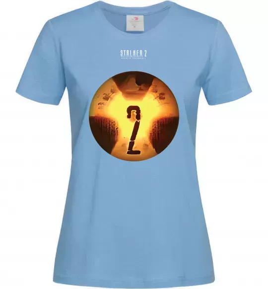 Женская футболка Stalker 2 Аномалії Голубой фото