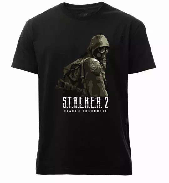 Мужская премиум футболка Stalker 2 Похід Черный фото