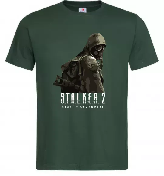 Чоловіча футболка Stalker 2 Похід Темно-зелений фото