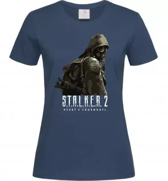 Женская футболка Stalker 2 Похід Темно-синий фото