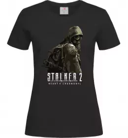 Жіноча футболка Stalker 2 Похід Чорний фото