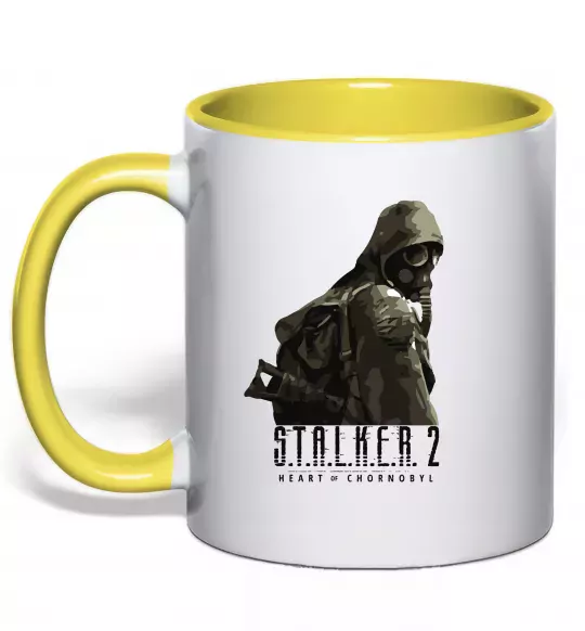 Чашка з кольоровою ручкою Stalker 2 Похід Сонячно жовтий фото