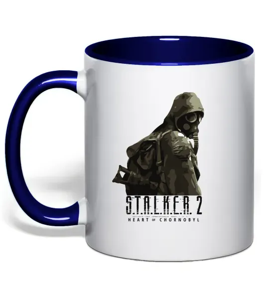 Чашка з кольоровою ручкою Stalker 2 Похід Глибокий темно-синій фото