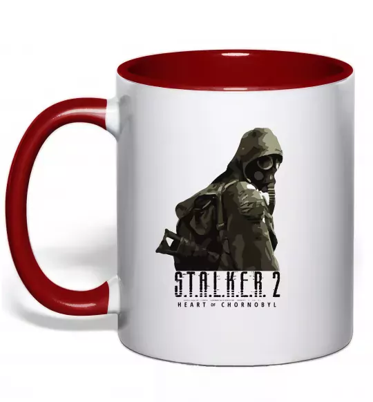 Чашка з кольоровою ручкою Stalker 2 Похід Червоний фото