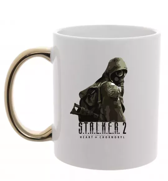 Чашка з кольоровою ручкою Stalker 2 Похід Золото фото