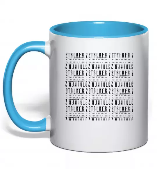 Чашка з кольоровою ручкою Stalker 2 Heart Of Chernobyl Logo 2 Блакитний фото