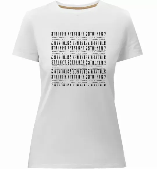 Женская премиум футболка Stalker 2 Heart Of Chernobyl Logo 2 Белый фото