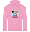 Жіноча толстовка (худі) Love is сміятися разом з недосконалостей Рожевий фото