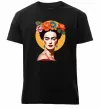 Чоловіча преміум футболка Фріда Кало з вінком Чорний Чоловіча преміум футболка Фріда Кало з вінком Чорний фото