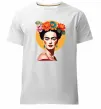 Чоловіча преміум футболка Фріда Кало з вінком Білий Чоловіча преміум футболка Фріда Кало з вінком Білий фото