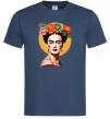 Чоловіча футболка Фріда Кало з вінком Темно-синій фото