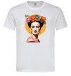 Чоловіча футболка Фріда Кало з вінком Білий фото