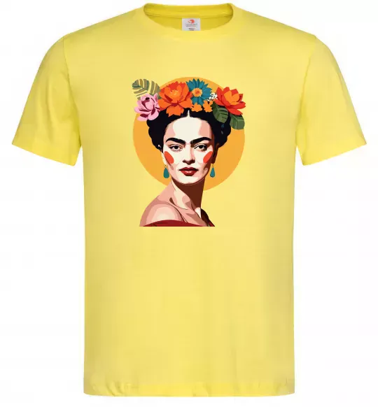 Чоловіча футболка Фріда Кало з вінком Лимонний фото